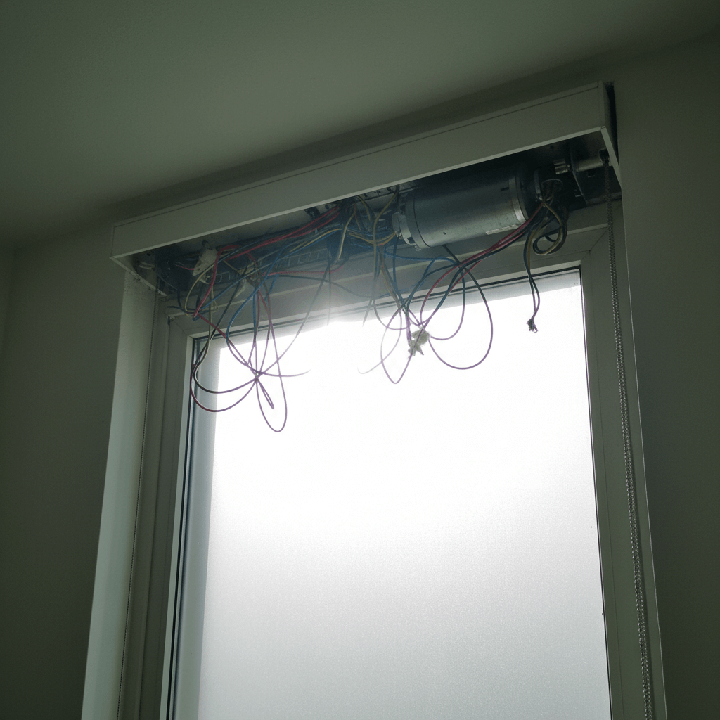 Installation einer automatischen Rollladensteuerung am Fenster